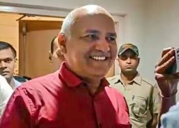 Former Delhi deputy chief minister Manish Sisodia at Rouse Avenue court in March. (PTI)