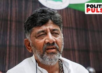 Karnataka Congress president DK Shivakumar is being touted as a CM face along with senior party leader Siddaramaiah. (PTI)