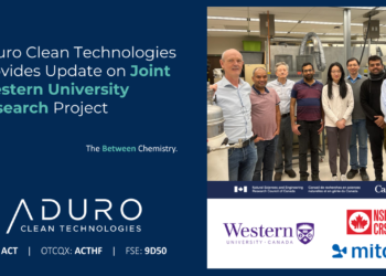 Aduro Clean Technologies Provides Update on Joint Western University Research Project